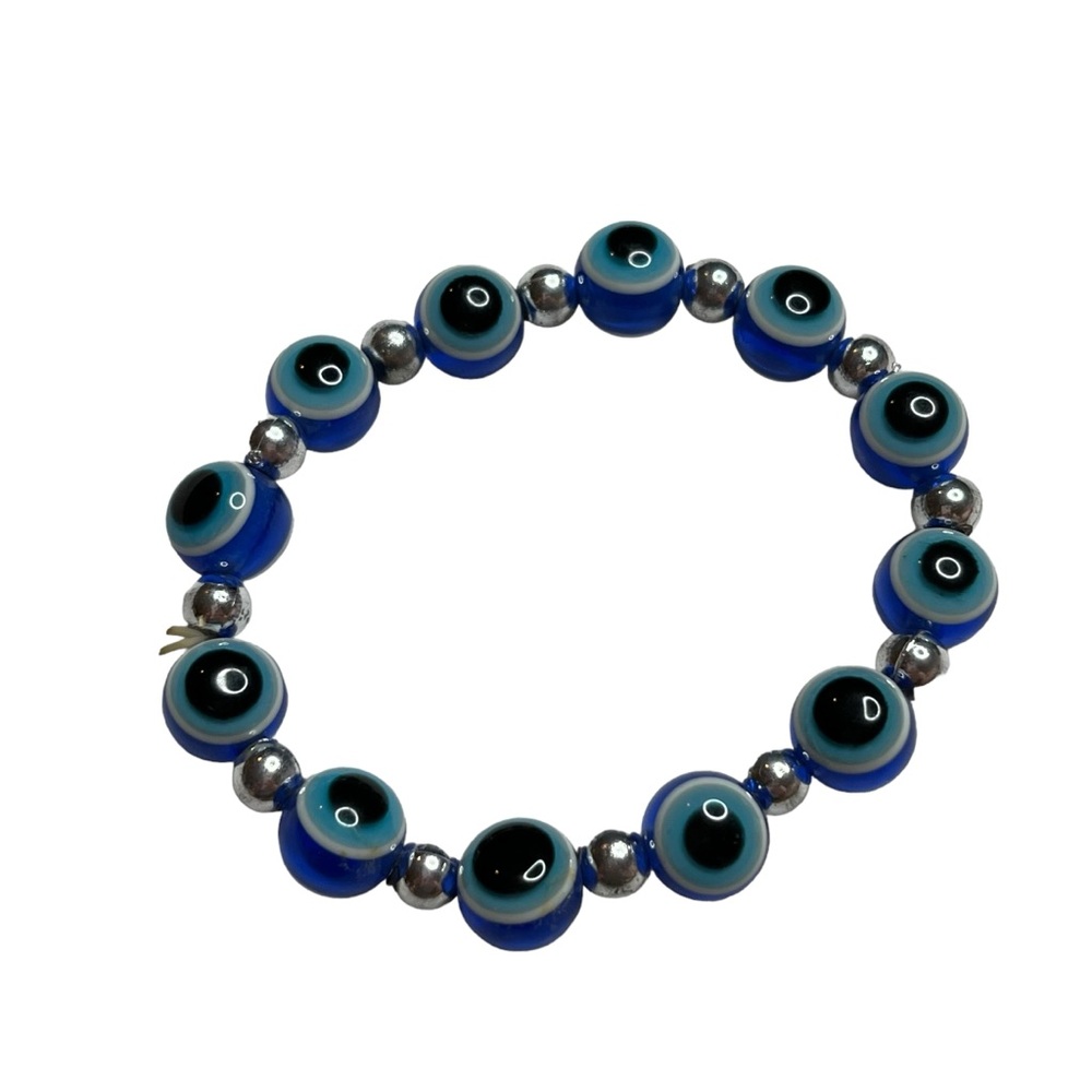Evil Eye Protection Beaded Elastic Bracelet